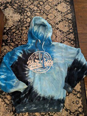 Barbells And Ponytails Tie Dye Hoodie Logo Sweatshirt Sz S NEW